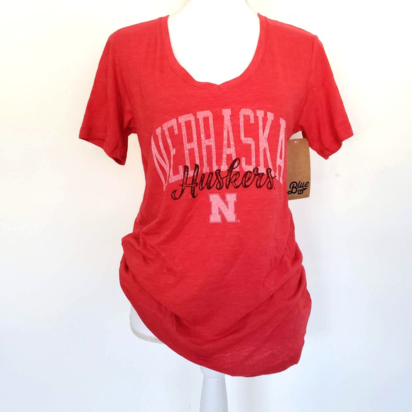 Blue 84 Other - NEW!! Blue 84 SIZE S Womens Nebraska Huskers Red T-Shirt Football Cornhuskers